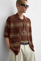 CHEMISE EN MAILLE LIN - VISCOSE