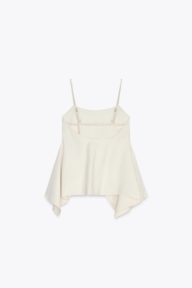 TOP PÉPLUM ASYMÉTRIQUE