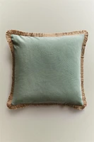 HOUSSE DE COUSSIN FRANGES JUTE