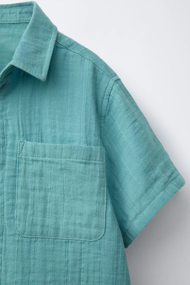 TEXTURED POCKET SHIRT