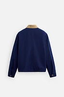 CONTRAST COLLAR JACKET