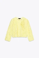 RUFFLED TEXTURED JACKET