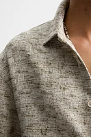 CONTRAST TEXTURE OVERSHIRT