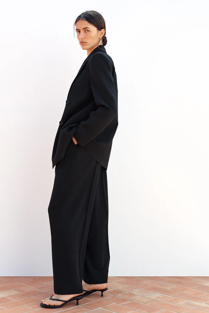 DOUBLE BREASTED BLAZER WITH SHOULDER PADS
