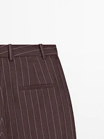 Pantalon à pinces et rayures tennis