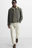 CONTRASTING COLLAR JACKET