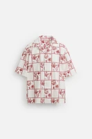 CONTRAST EMBROIDERY SHIRT