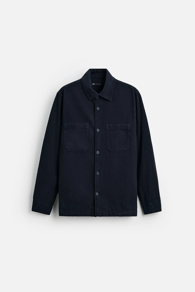 COTTON - LINEN OVERSHIRT