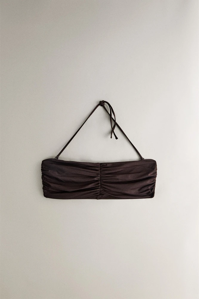 GATHERED BEACH BIKINI TOP