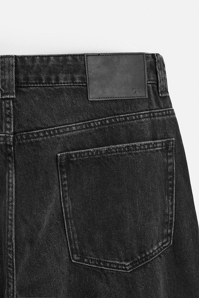 FLARE FIT ZIPPERED JEANS