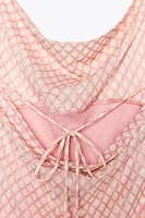 PRINTED TULLE SLIP DRESS