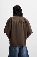 EMBROIDERED RELAXED FIT OVERSHIRT