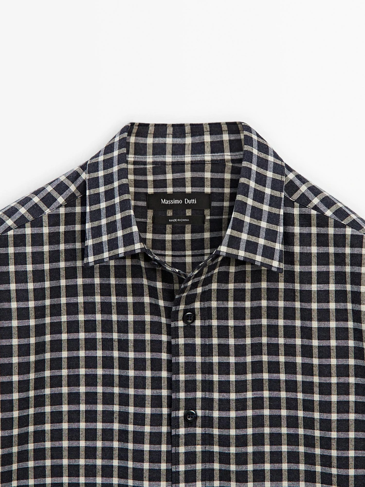 100% cotton regular fit check shirt