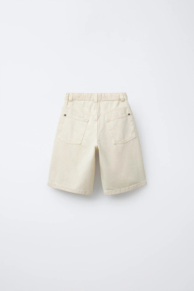 RELAXED BAGGY TWILL SHORTS