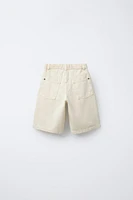 RELAXED BAGGY TWILL SHORTS
