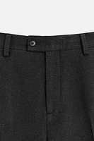 WOOL BLEND TEXTURED PANTS
