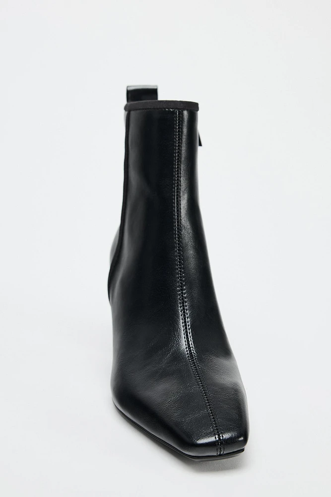 POINTED TOE HEELED ANKLE BOOTS