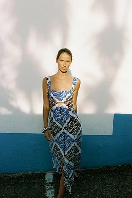 ROBE MI-LONGUE IMPRIMÉE