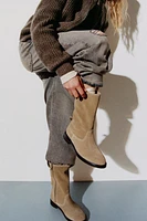 SPLIT LEATHER BOOTS