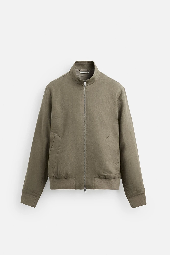 BLOUSON BOMBER 100 % LIN