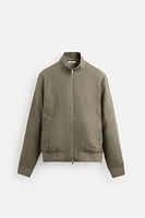 100% LINEN BOMBER JACKET