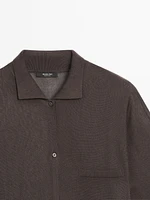 Flowing cape-style polo shirt
