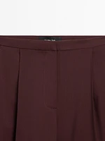 100% wool dart trousers