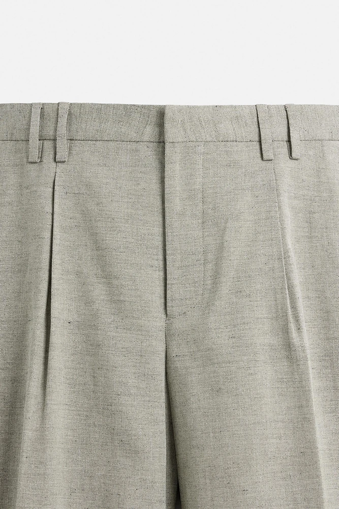 PANTALON DE COSTUME STRUCTURÉ AVEC LIN
