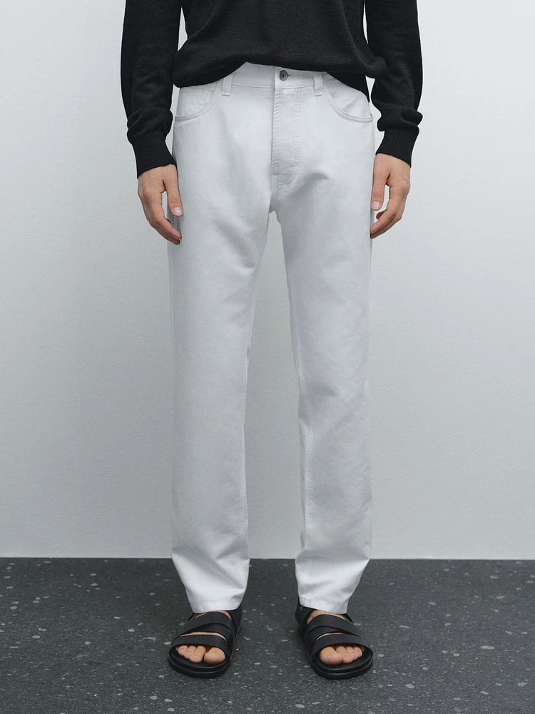 Pantalon tapered coton