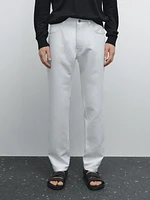 Pantalon tapered coton