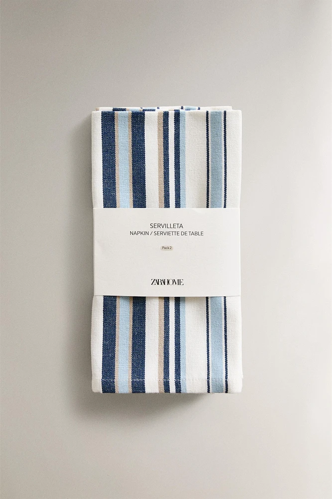 IRREGULAR STRIPED NAPKINS (SET OF 2)