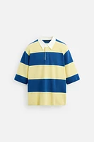 STRIPED KNIT POLO