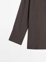 Blazer fluide en lin mélangé