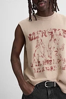 PRINTED KNIT TANK TOP