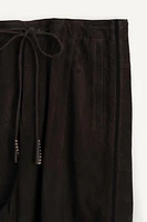 LIMITED EDITION SUEDE WIDE FIT PANTS