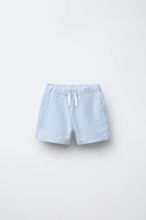 TEXTURED STRIPED SHORTS