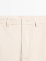 100% cotton straight-leg trousers