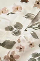 FLORAL PRINT SATEEN DUVET COVER