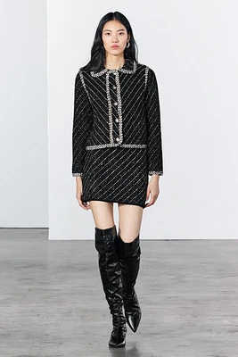 COMBINATION KNIT JACKET