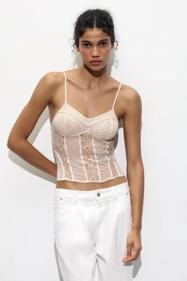 LACE CORSET STYLE TOP