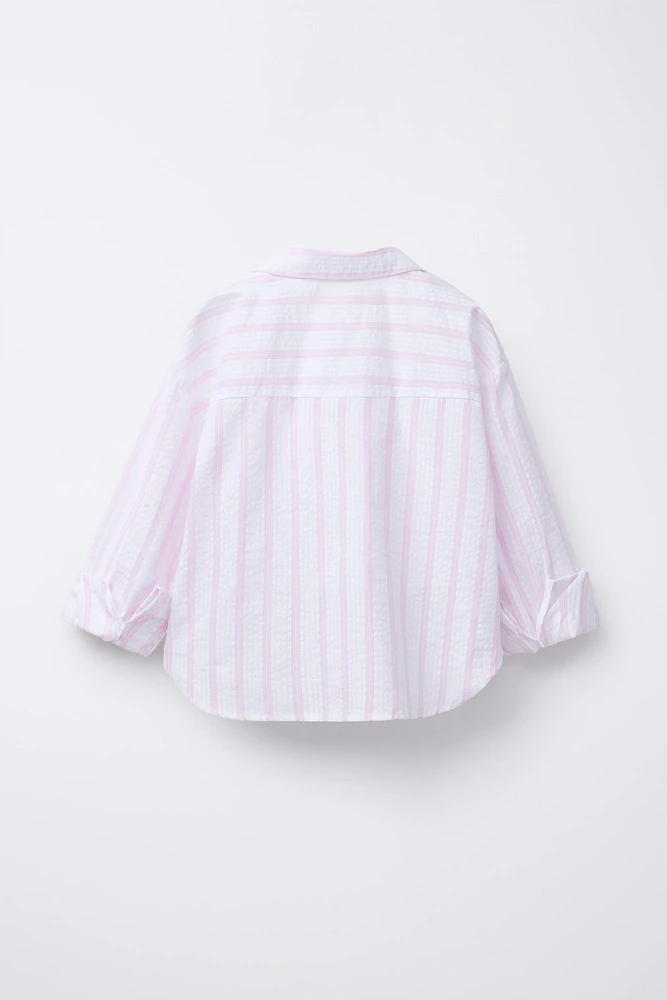 STRIPED SHIRT AND TOP SET