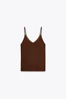 TOP EN MAILLE À BRETELLES