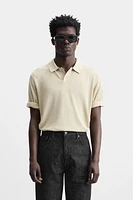 POLO EN MAILLE SOIE ET LIN