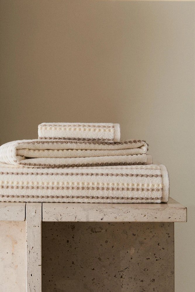 SERVIETTE DE BAIN TEXTURE POIS