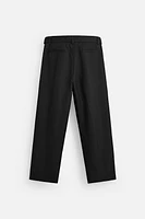 PLEATED PANTS WITH BELT