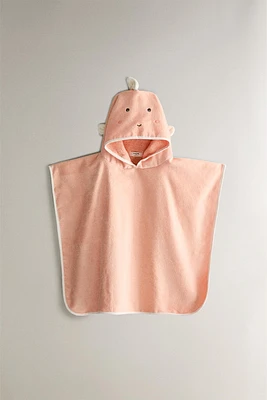 CHILDREN’S VELOUR FISH BEACH PONCHO