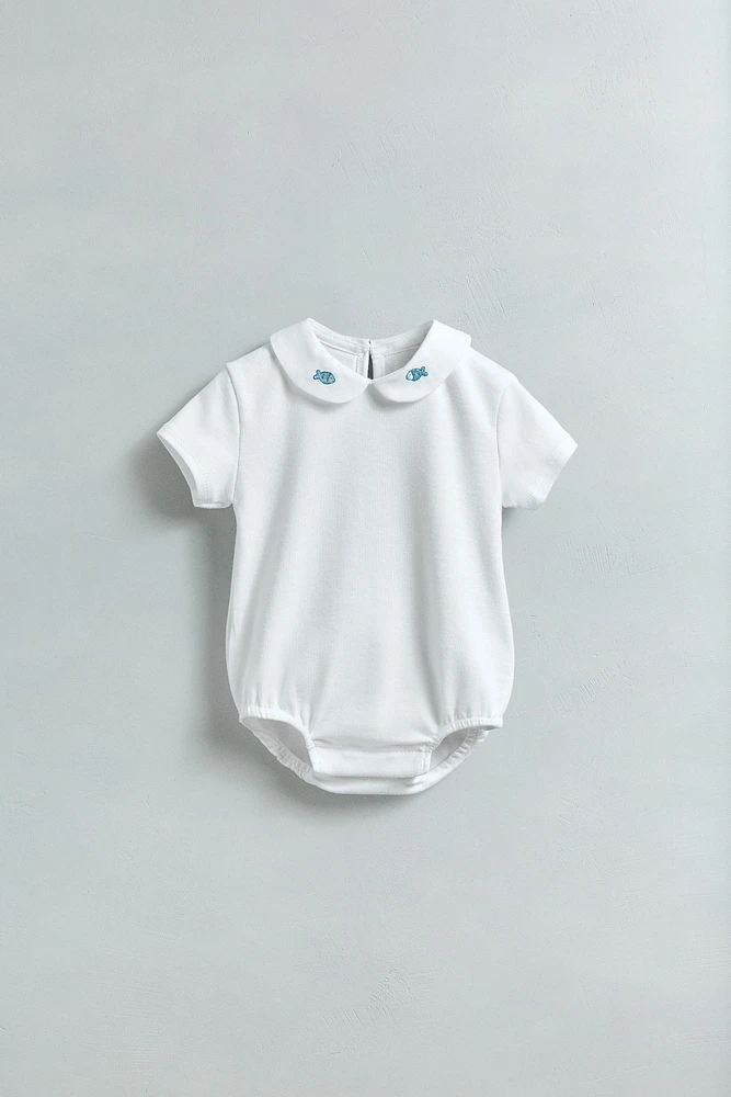 FISH EMBROIDERED BODYSUIT