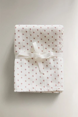 LOT LANGES EN MOUSSELINE ENFANTS MINI-FLEURS (LOT DE 3)