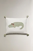 HOUSSE DE COUSSIN ENFANT TUFTING CROCODILE
