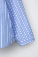 BOW TRIM STRIPED SHIRT